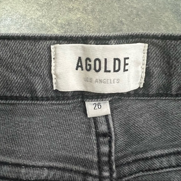 AGOLDE Nico High Rise Button Fly Slim Jean In Virtue Sz 26 Classic City Casual - Picture 5 of 12